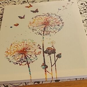 Dandelion Flowers Watercolor Canvas